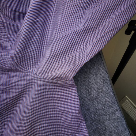 Brooks Brothers Madison Men's 17.5 35 Blue Red Plaid Long Sleeve Cotton Spandex - Picture 6 of 11